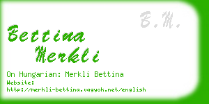 bettina merkli business card